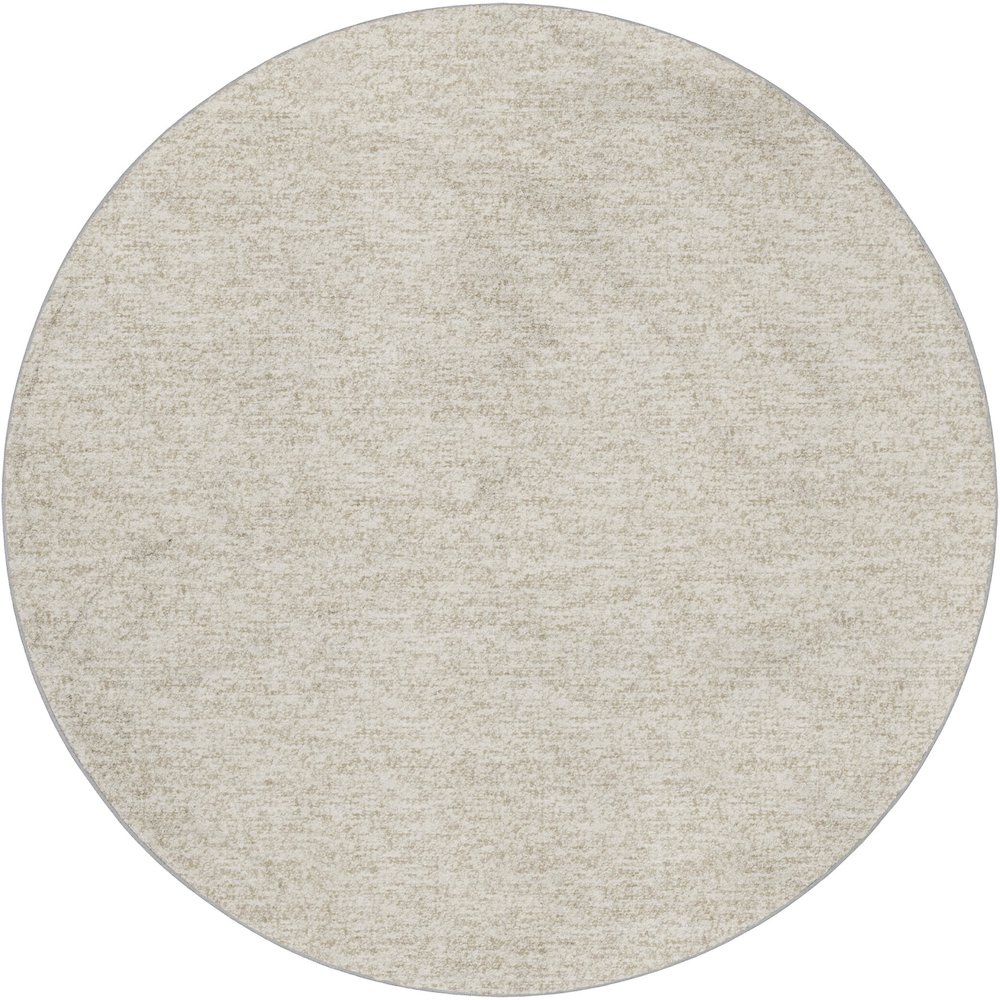 Luxury Washable Voyage VY2 Ivory 8' x 8' Rug. Picture 1