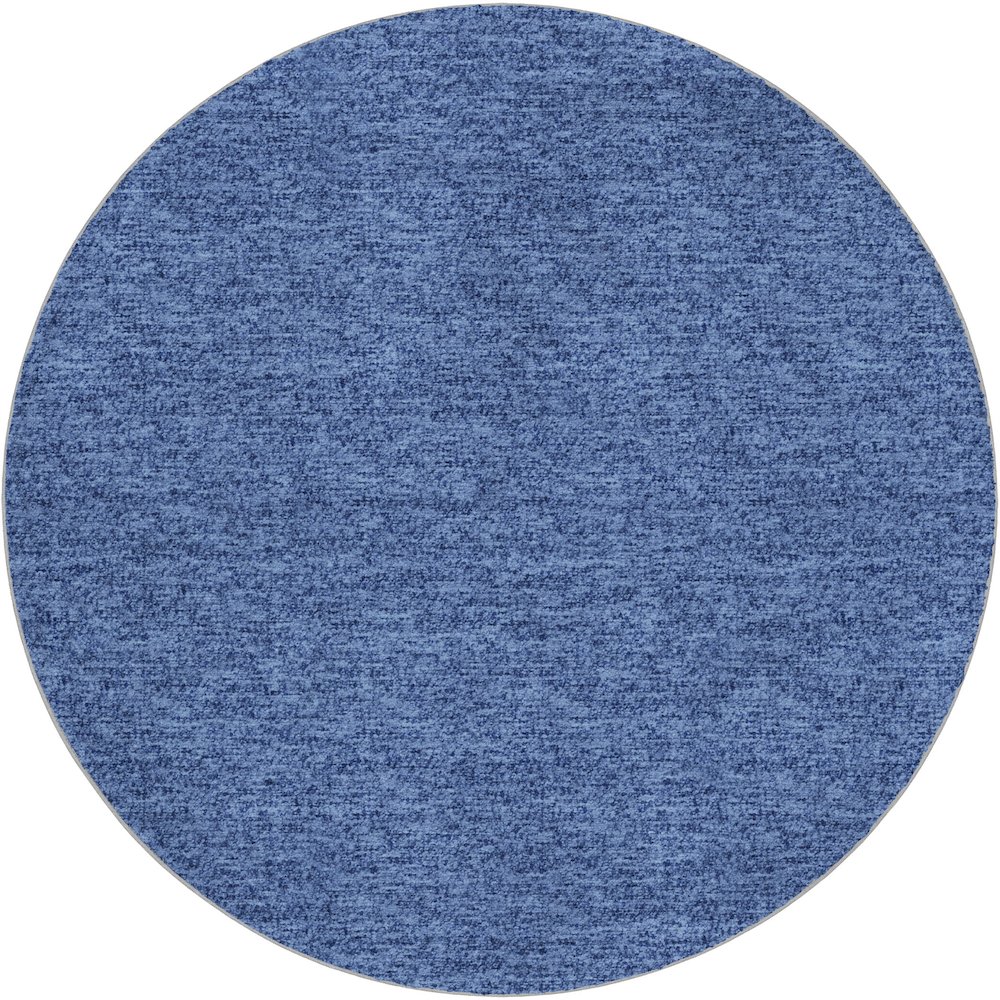 Luxury Washable Voyage VY2 Blue 8' x 8' Rug. Picture 1