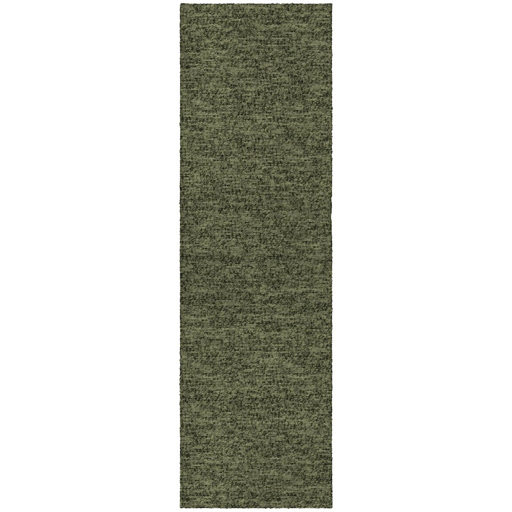 Luxury Washable Voyage VY2 Green 2'3" x 7'6" Runner Rug. Picture 1