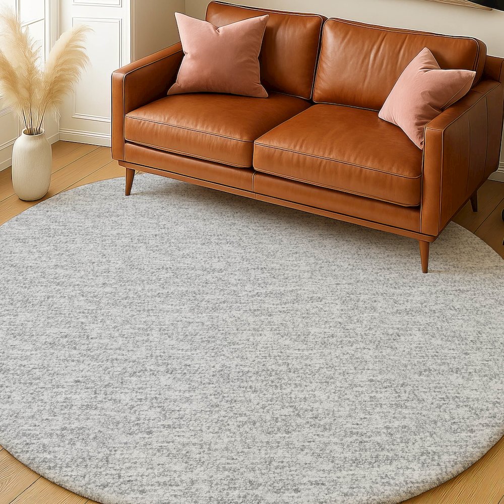 Luxury Washable Voyage VY2 Gray 8' x 8' Rug. Picture 5