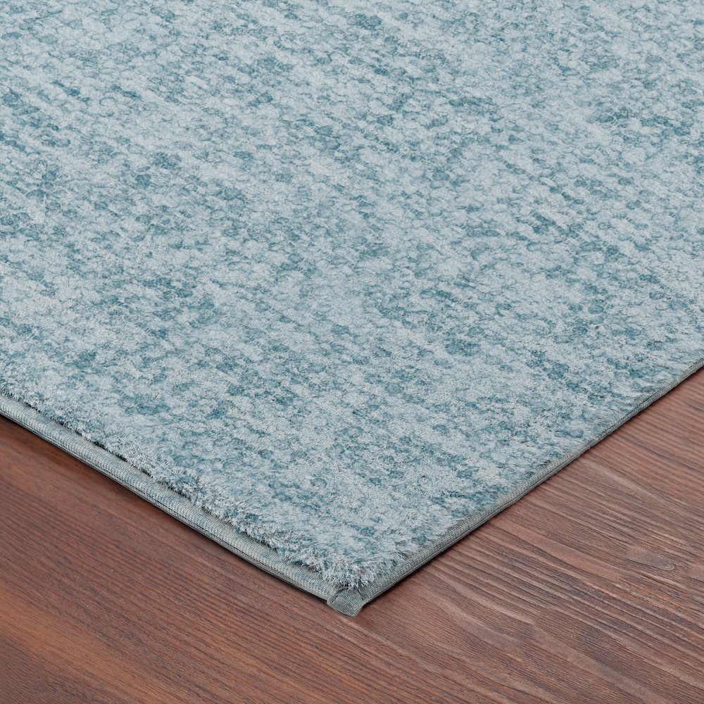 Luxury Washable Voyage VY2 Blue 1'8" x 2'6" Rug. Picture 2