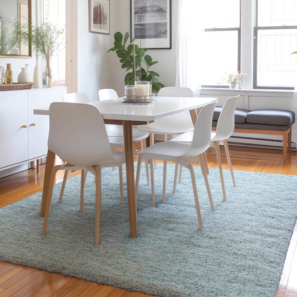 Luxury Washable Voyage VY2 Blue 2'6" x 3'10" Rug. Picture 5