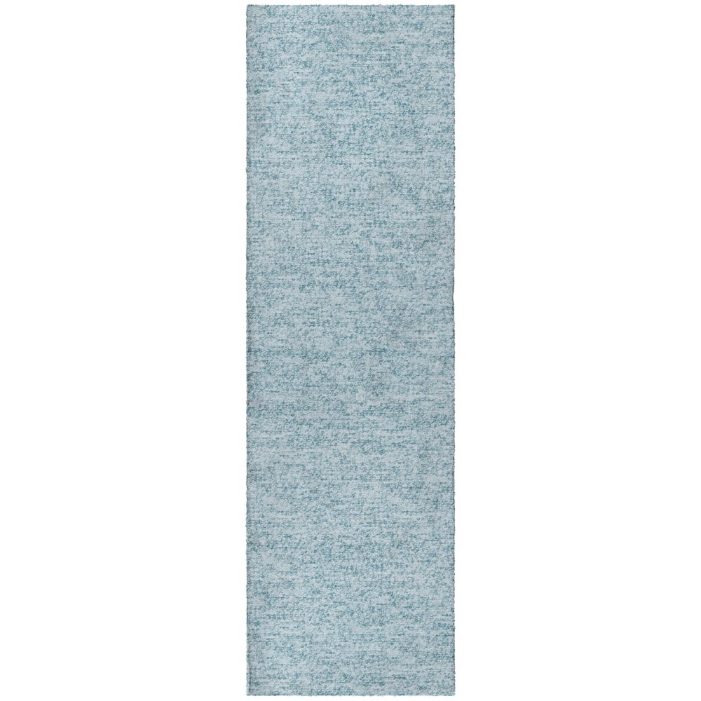 Luxury Washable Voyage VY2 Blue 2'3" x 7'6" Runner Rug. Picture 1