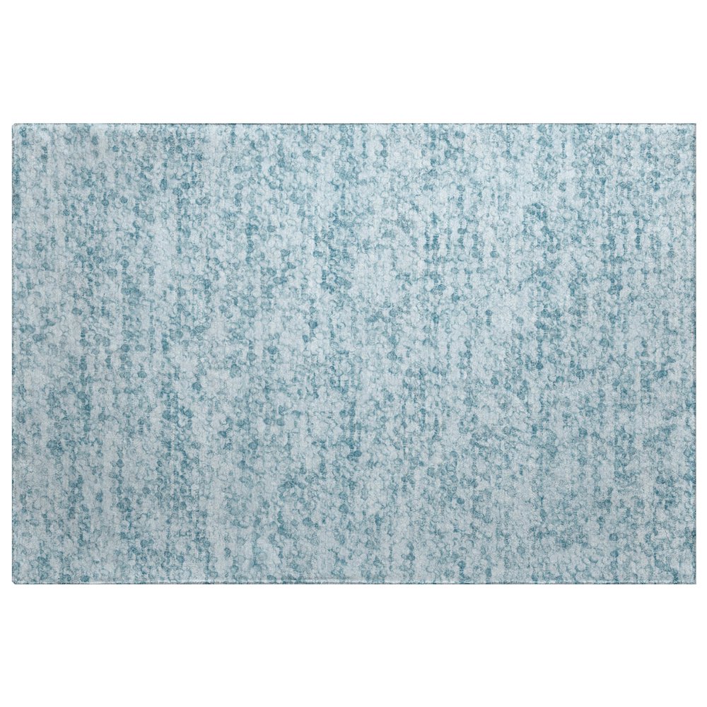 Luxury Washable Voyage VY2 Blue 1'8" x 2'6" Rug. Picture 1