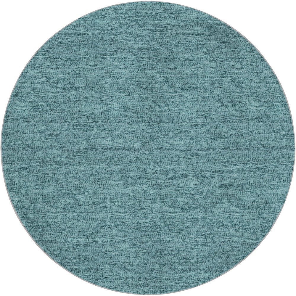 Luxury Washable Voyage VY2 Teal 8' x 8' Rug. Picture 1