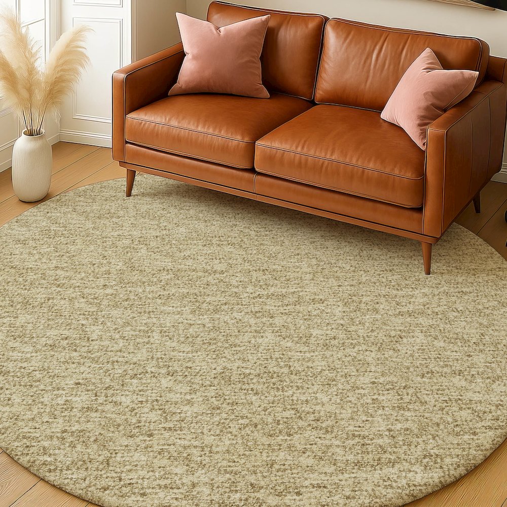 Luxury Washable Voyage VY2 Gold 8' x 8' Rug. Picture 5
