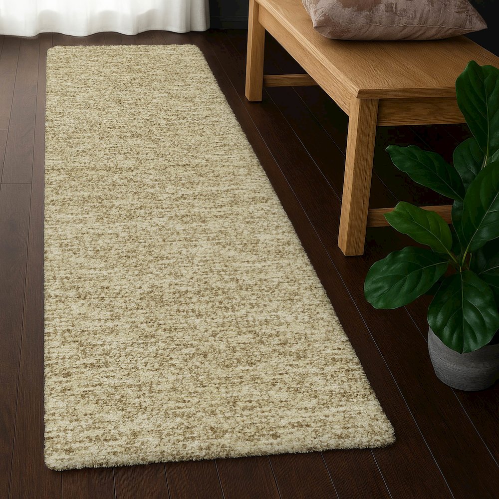 Luxury Washable Voyage VY2 Gold 2'3" x 7'6" Runner Rug. Picture 5