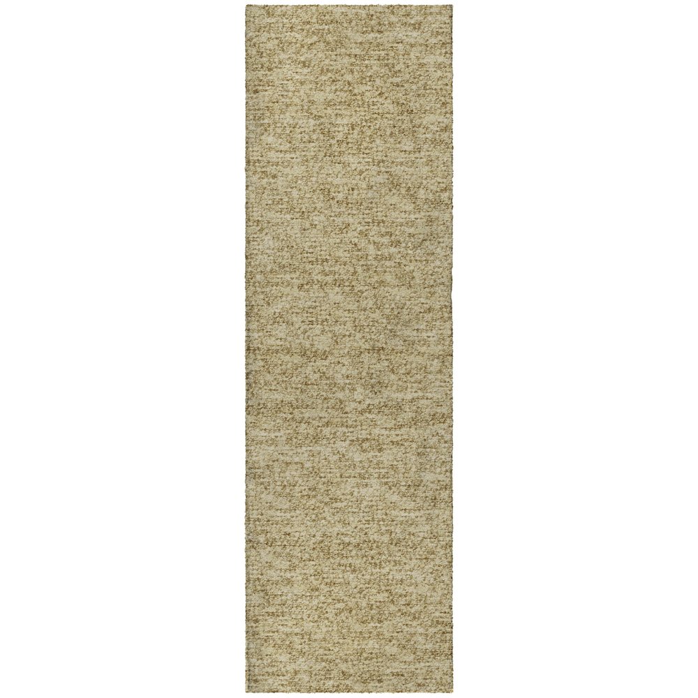 Luxury Washable Voyage VY2 Gold 2'3" x 7'6" Runner Rug. Picture 1