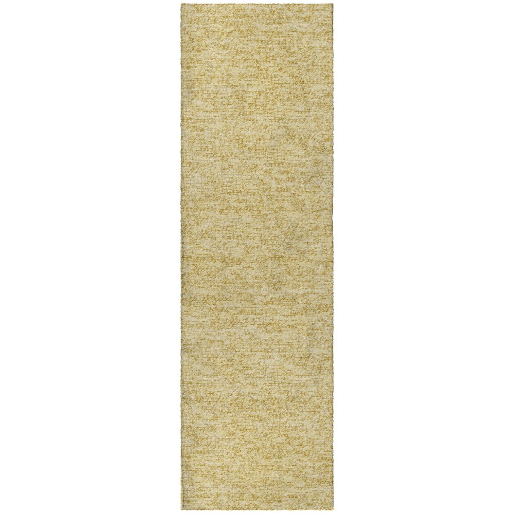 Luxury Washable Voyage VY2 Gold 2'3" x 7'6" Runner Rug. Picture 1