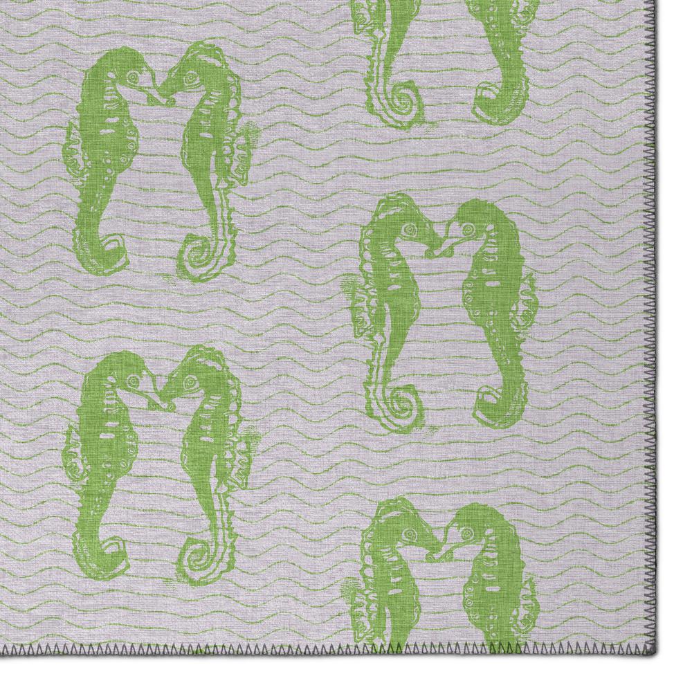 Indoor/Outdoor Seabreeze SZ15 Lime-In Washable 1'8" x 2'6" Rug. Picture 3