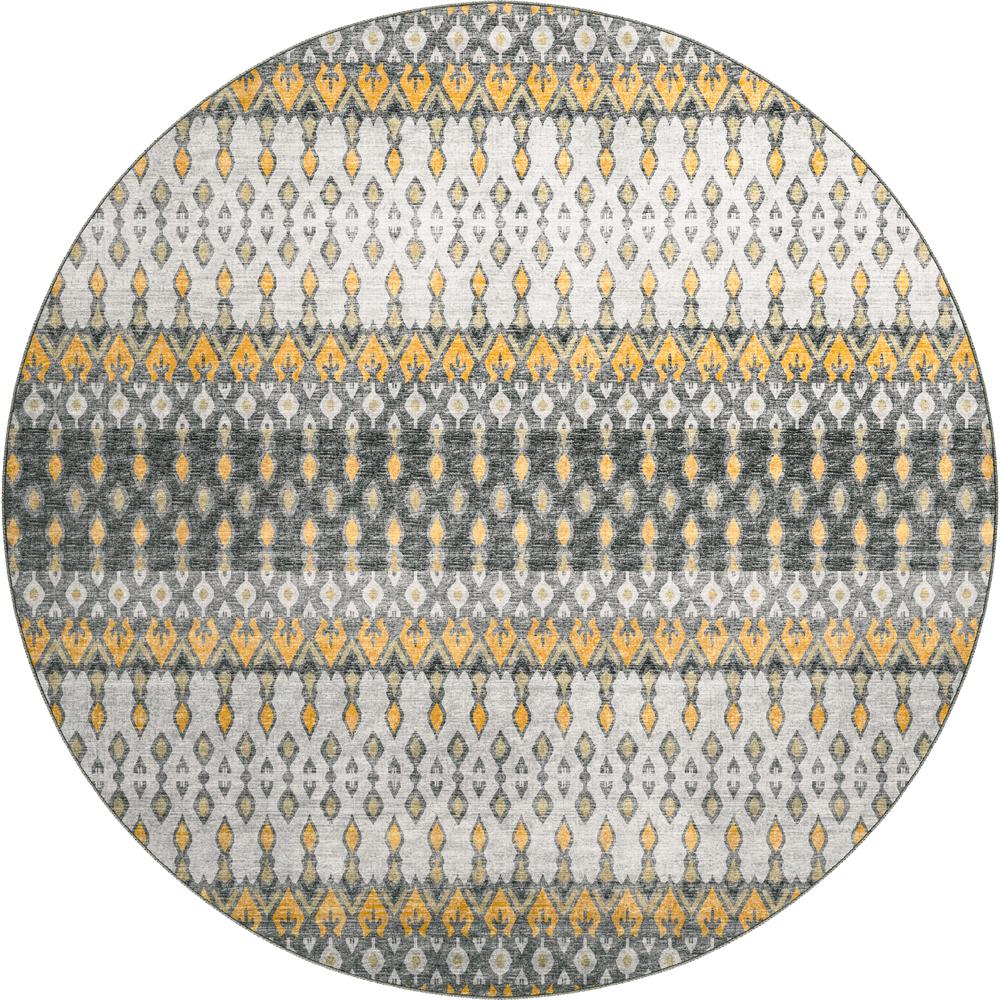 Brisbane BR1 Pewter 8' x 8' Round Rug. Picture 1