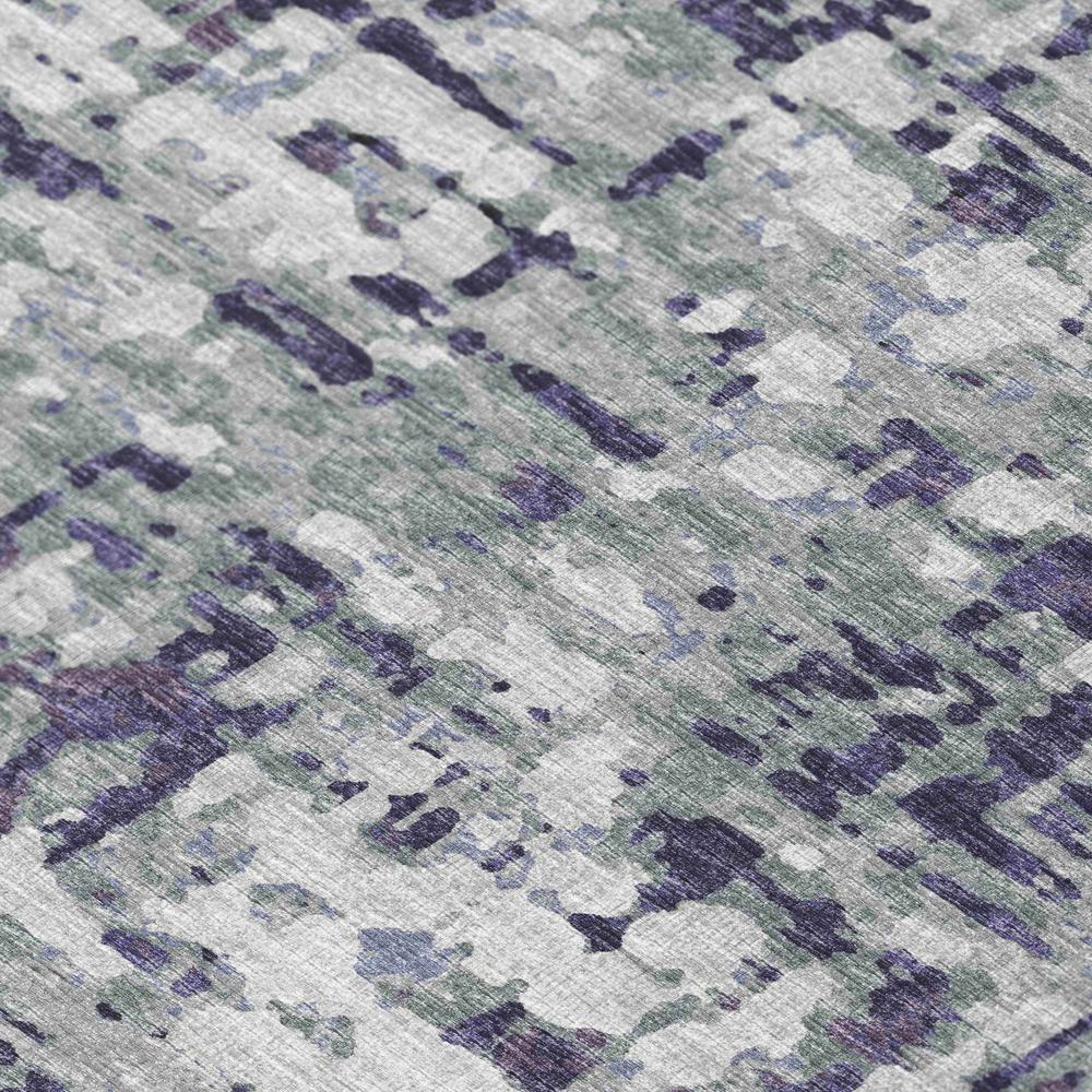 Bravado Purple Contemporary Abstract 1'8" x 2'6" Accent Rug Purple ABV35. Picture 5