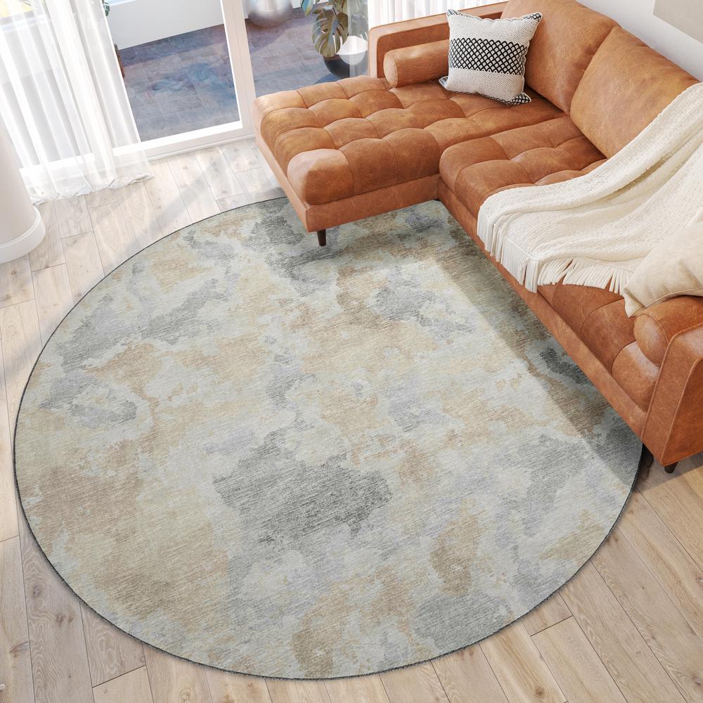 Camberly CM2 Stucco 8' x 8' Round Rug. Picture 2