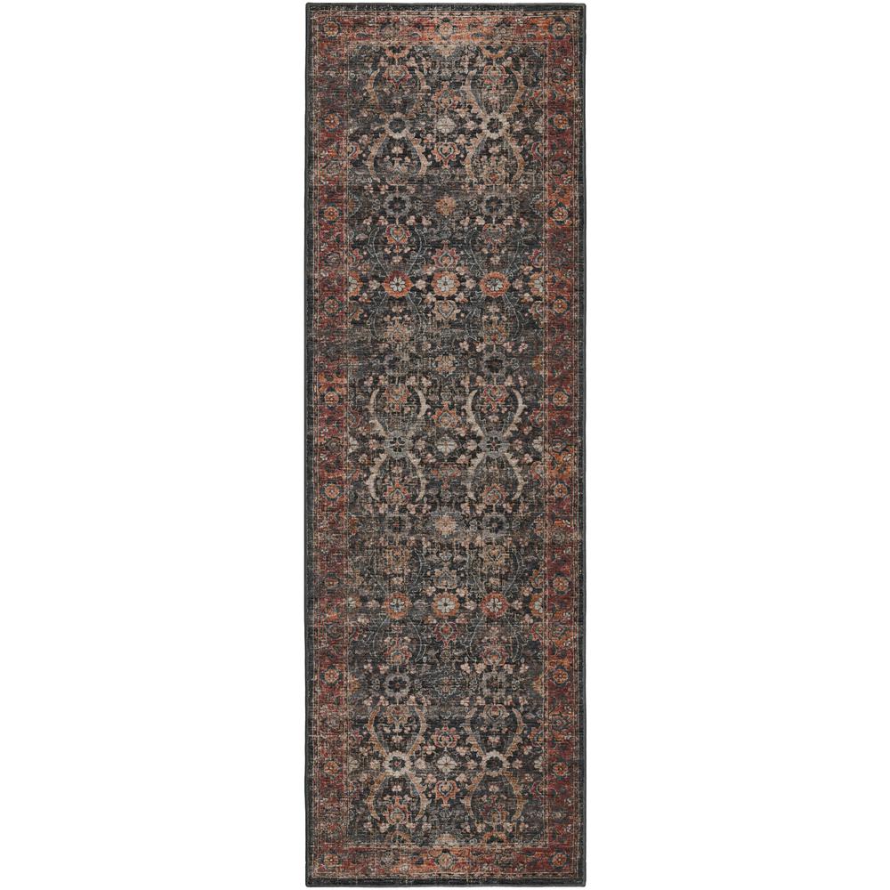 Jericho JC1 Charcoal 2'6" x 8' Runner Rug. Picture 1