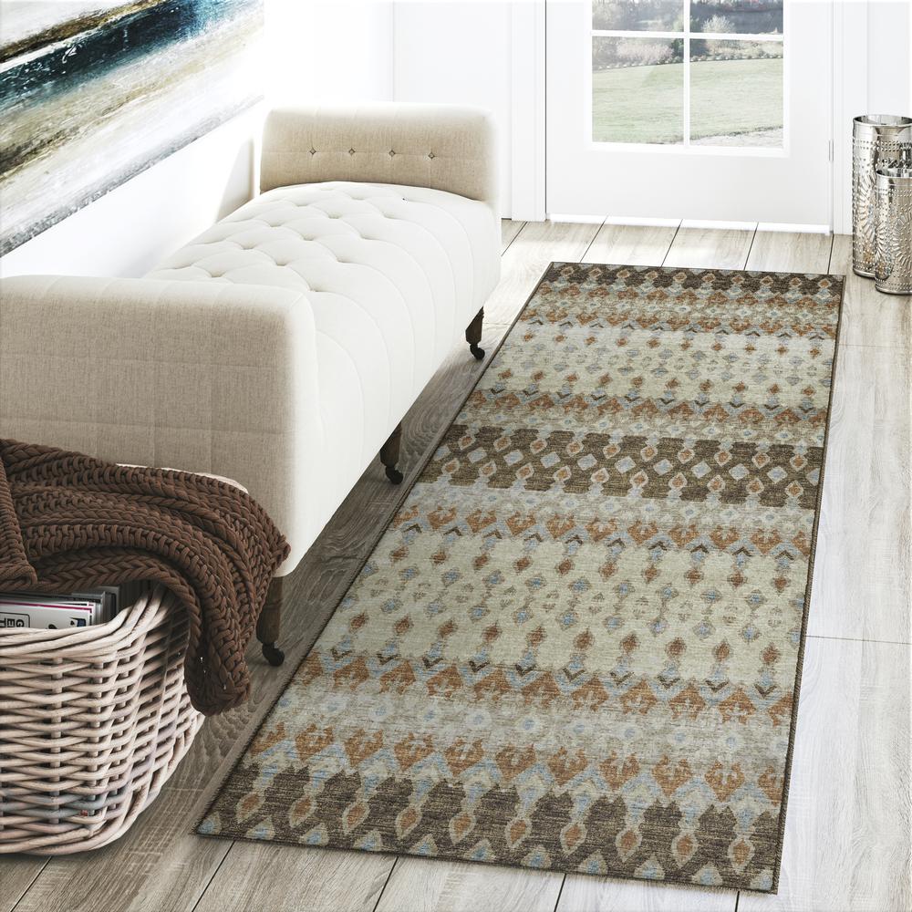 Brisbane BR1 Mocha 2'3" x 7'6" Runner Rug. Picture 2