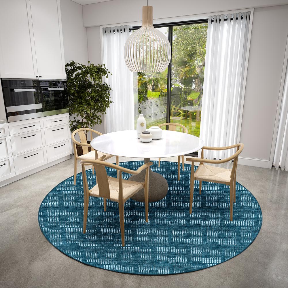 Delano DA1 Navy 10' x 10' Round Rug. Picture 2