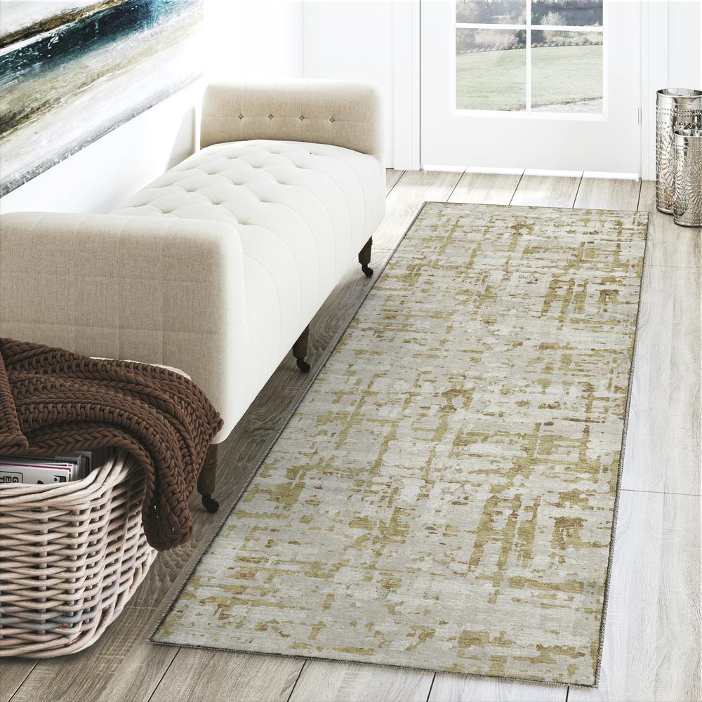 Brisbane BR5 Khaki 2'3" x 7'6" Runner Rug. Picture 2