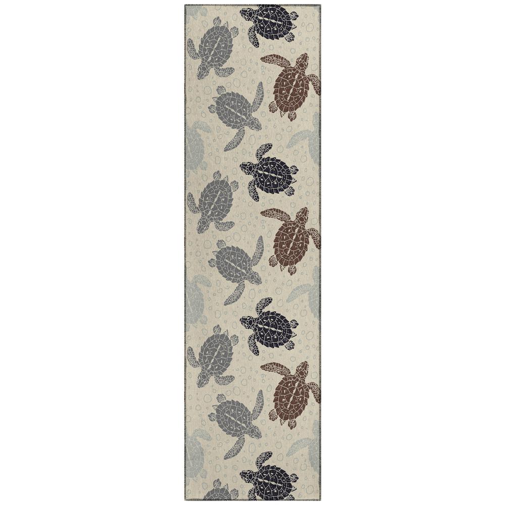 Indoor/Outdoor Surfside ASR43 Sand Washable 2'3" x 7'6" Runner Rug. Picture 1