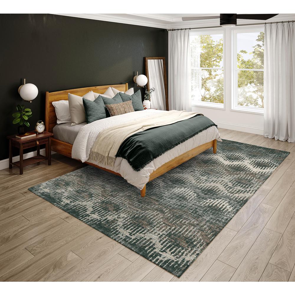 Bravado Shadow Transitional Chevron 10' x 14' Area Rug Shadow ABV39. Picture 1