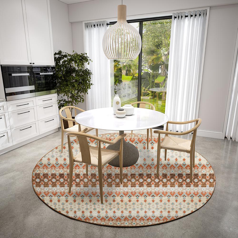Brisbane BR1 Mocha 8' x 8' Round Rug. Picture 2