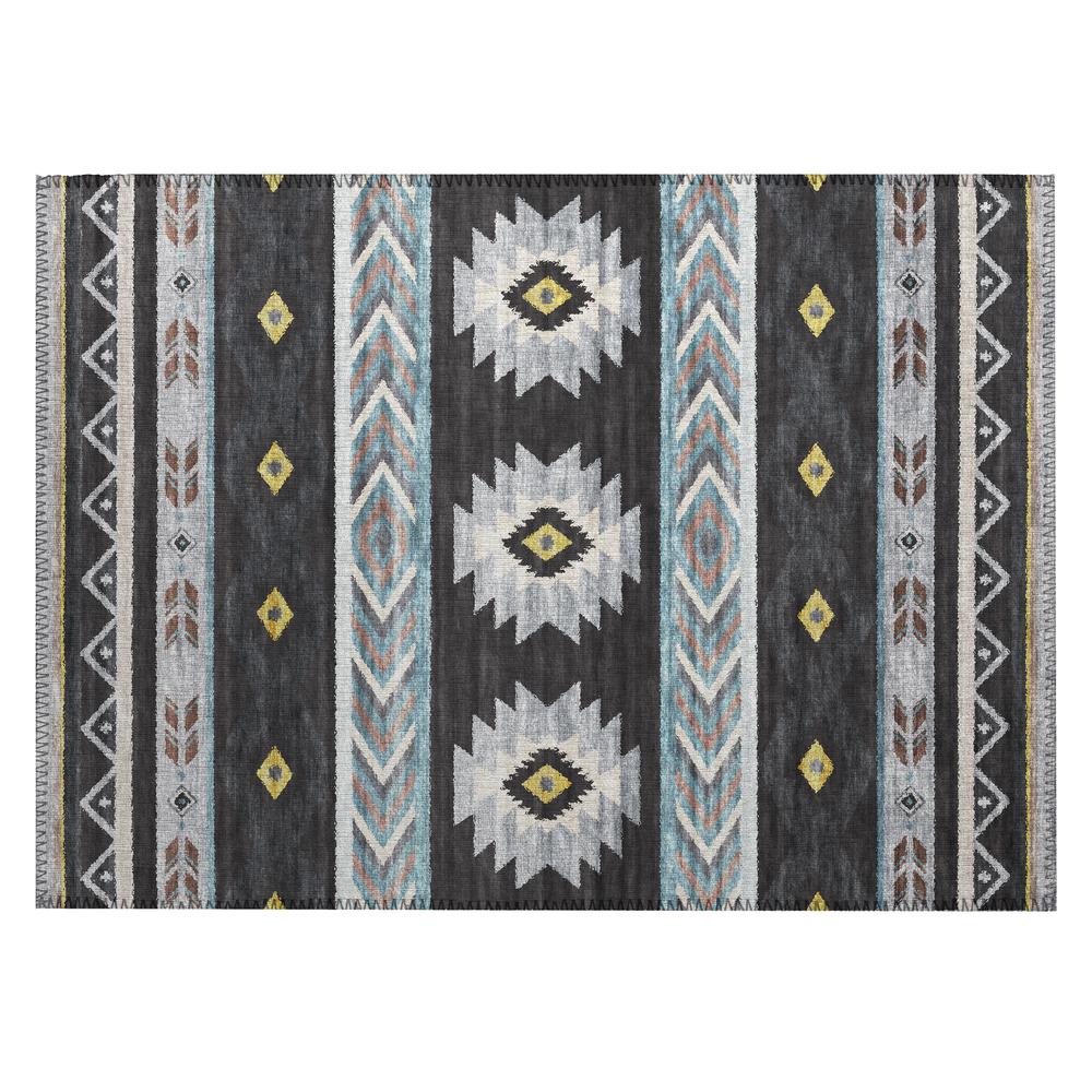 Indoor/Outdoor Sonora ASO33 Midnight Washable 1'8" x 2'6" Rug. Picture 1