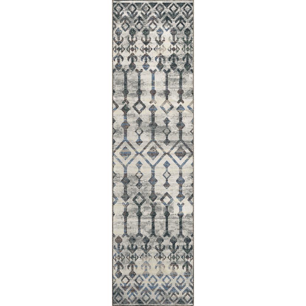 Brisbane BR8 Silver 2'3" x 7'6" Runner Rug. Picture 1