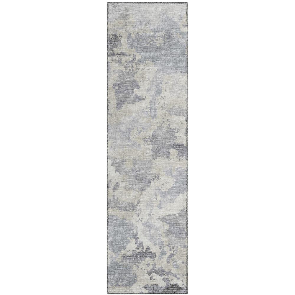 Indoor/Outdoor Accord AAC32 Gray Washable 2'3" x 7'6" Runner Rug. Picture 1