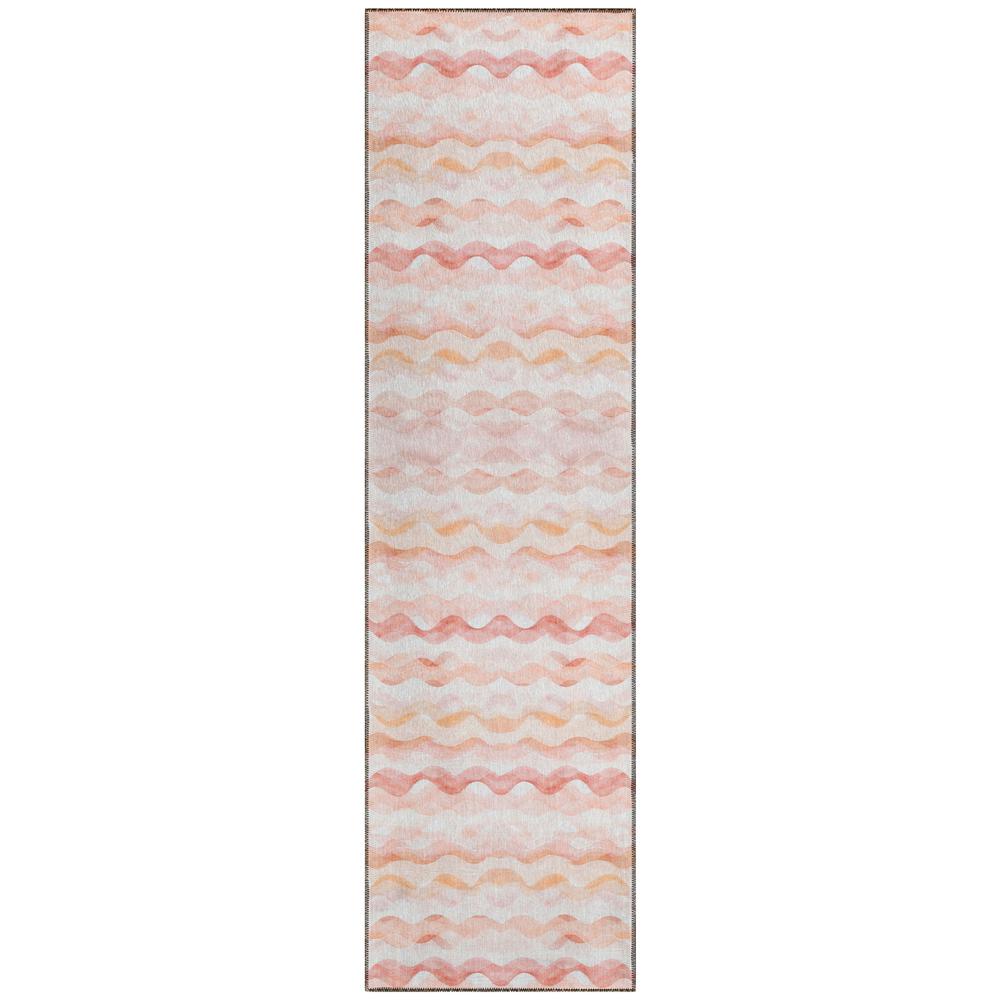 Indoor/Outdoor Surfside ASR46 Peach Washable 2'3" x 7'6" Runner Rug. Picture 1