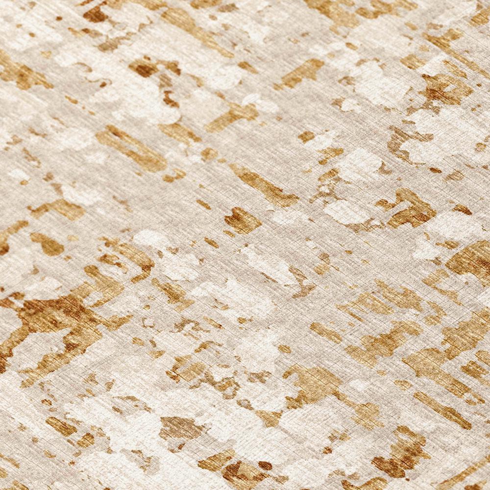 Bravado Caramel Contemporary Abstract 1'8" x 2'6" Accent Rug Caramel ABV35. Picture 5