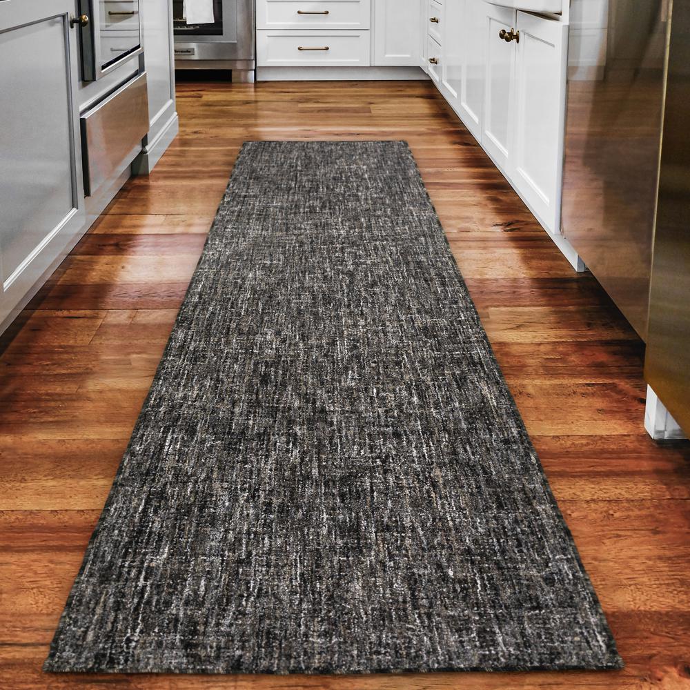 Mateo ME1 Ebony 2'3" x 7'6" Runner Rug. Picture 2