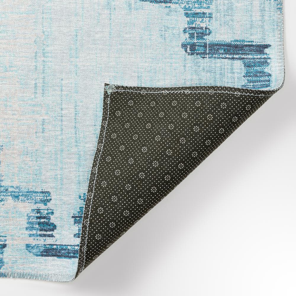 Yuma Blue Transitional Trellis 1'8" x 2'6" Accent Rug Blue AYU45. Picture 4