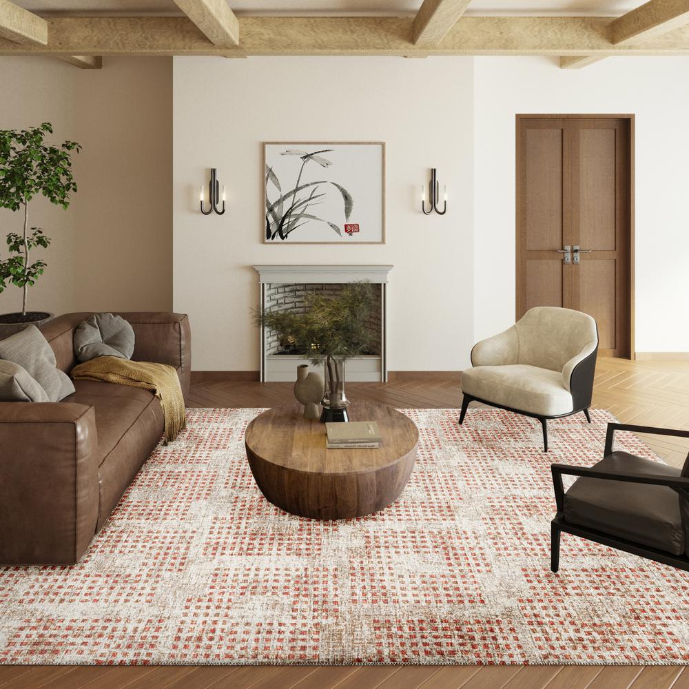 Eleanor Spice Contemporary Geometric 10' x 14' Area Rug Spice AER31. Picture 1