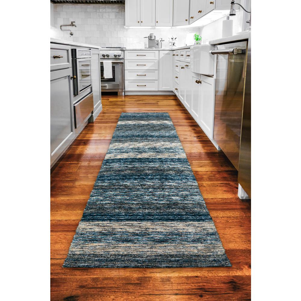 Joplin JP1 Indigo 2'3" x 7'6" Runner Rug. Picture 2