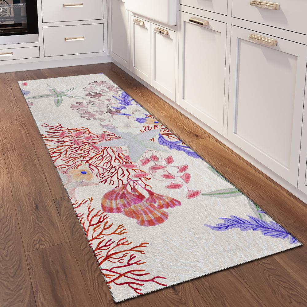 Indoor/Outdoor Surfside ASR31 Spice Washable 2'3" x 7'6" Runner Rug. Picture 2