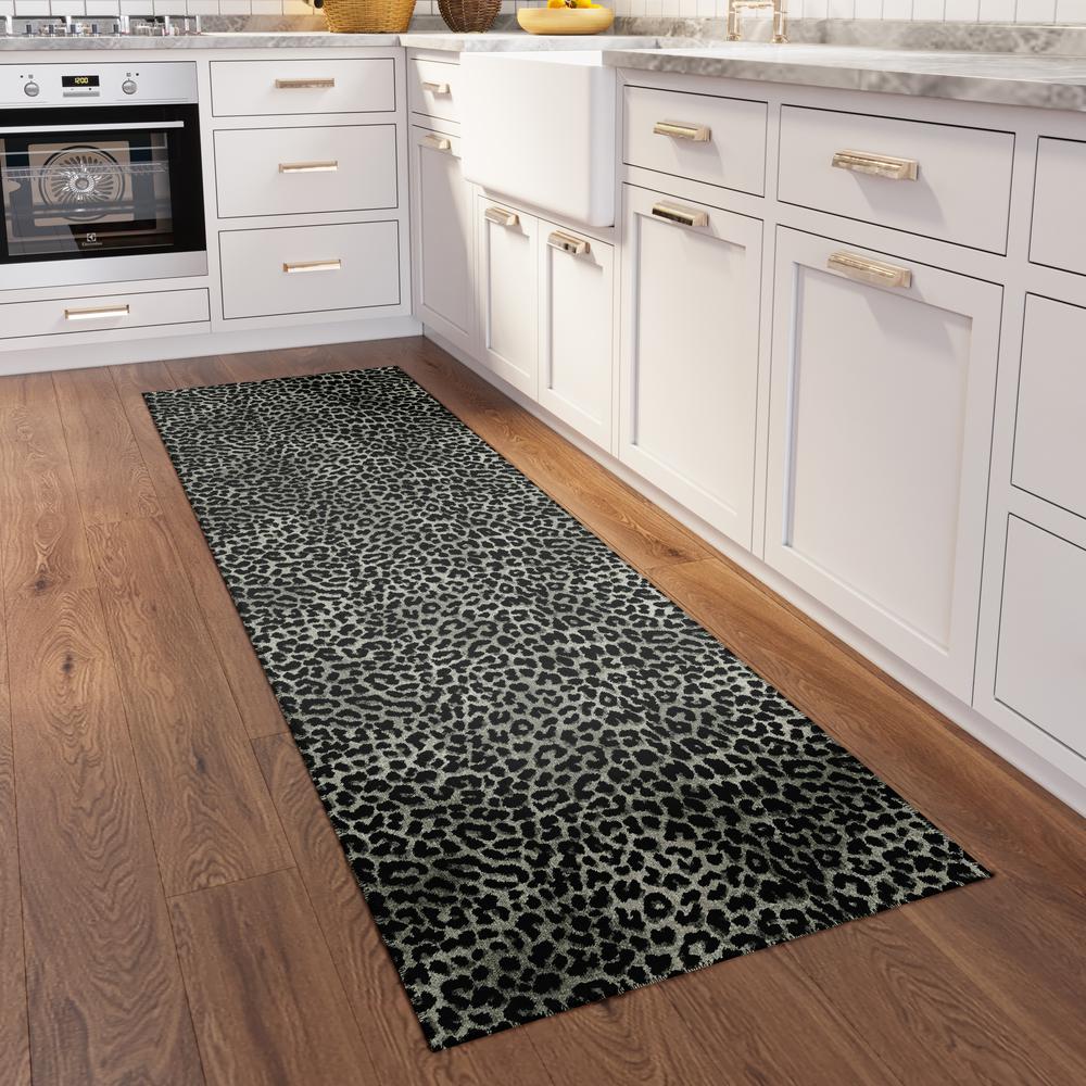 Safari Shadow Animal Animal Print 2'3" x 7'6" Runner Rug Shadow ASF32. Picture 1