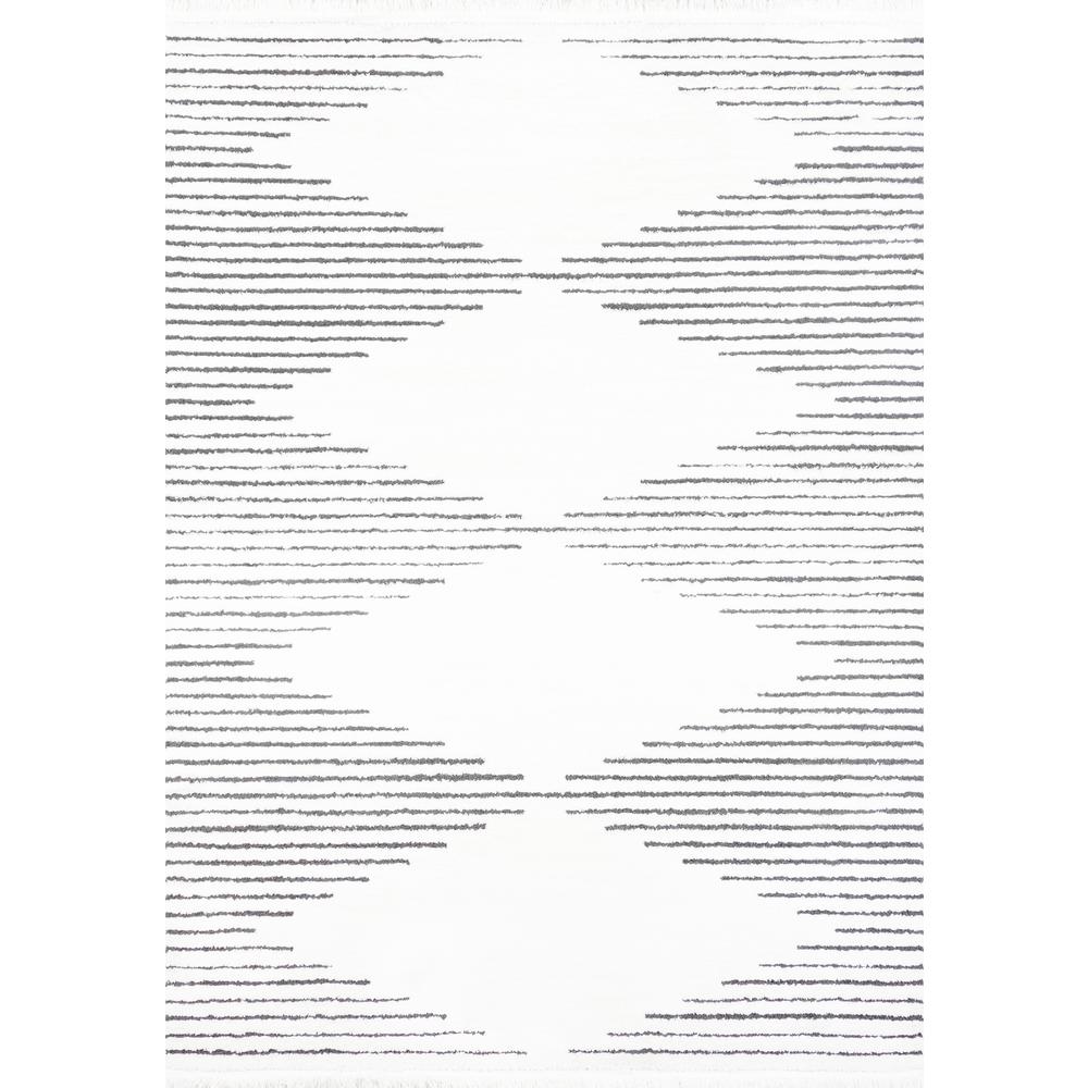 Modern Rectangle Area Rug, Ivory, 9'10" X 12'10". Picture 1