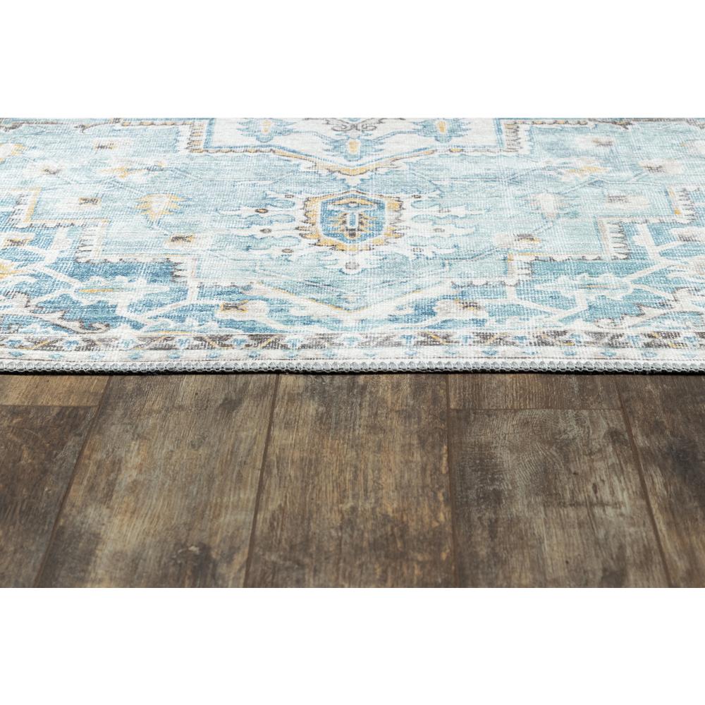 Traditional Rectangle Area Rug, Light Blue, 10' X 14'. Picture 3