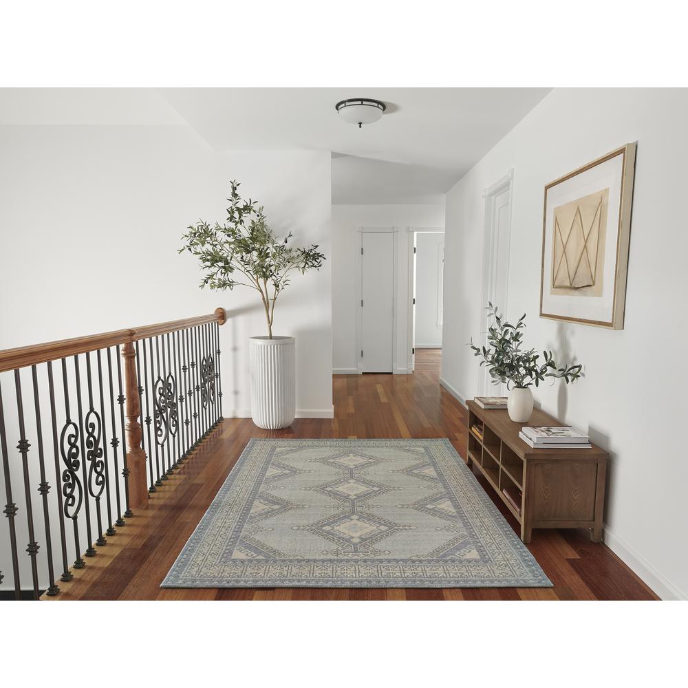 Traditional Runner Area Rug, Blue, 2'3" X 7'6" Runner. Picture 8
