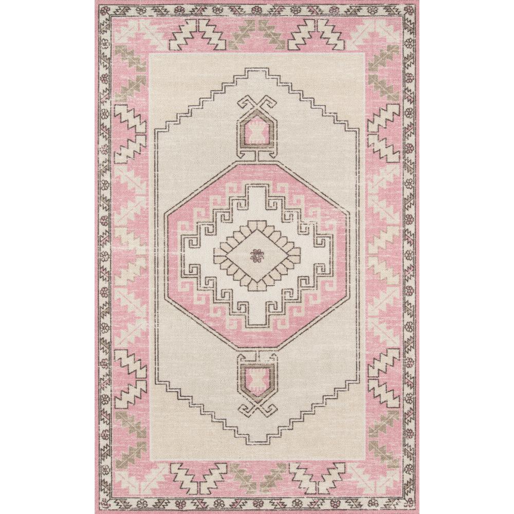 Traditional Runner Area Rug, Pink, 2'3" X 7'6" Runner. Picture 1