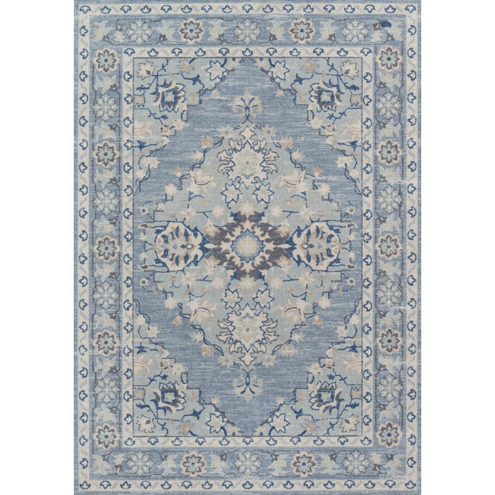 Traditional Runner Area Rug, Blue, 2'3" X 7'6" Runner. Picture 1