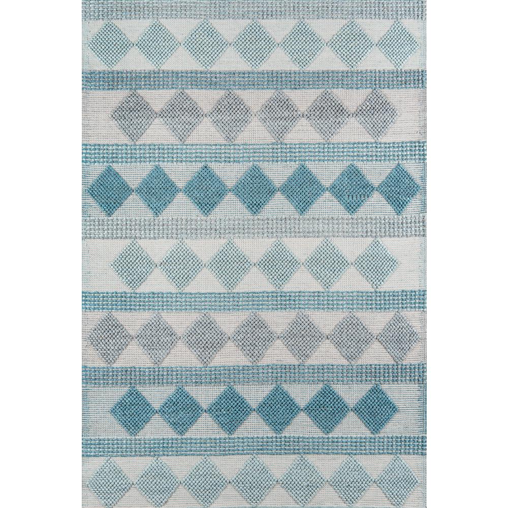 Contemporary Runner Area Rug, Blue, 2'3" X 8' Runner. Picture 1