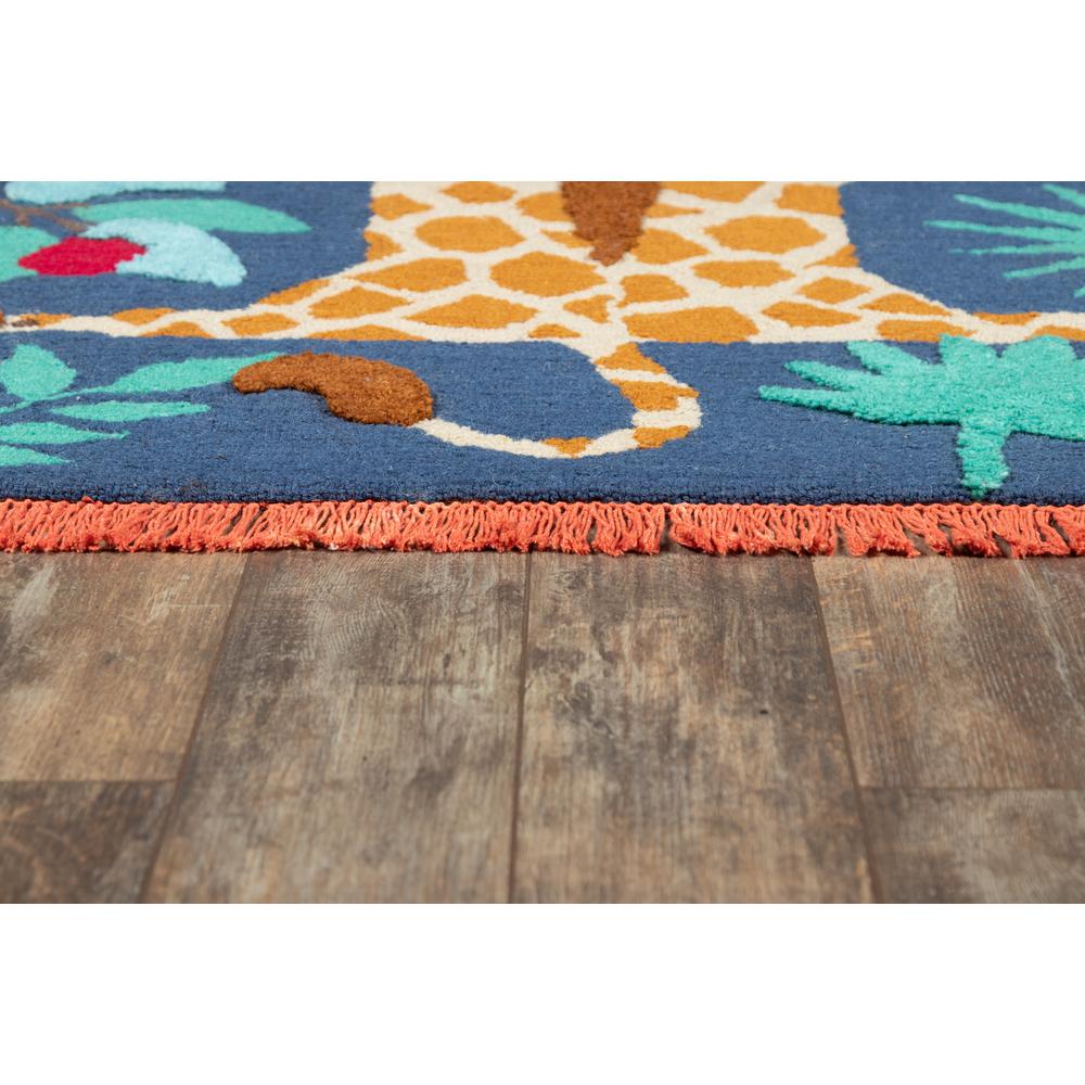 Contemporary Rectangle Area Rug, Navy, 4' X 6'. Picture 3