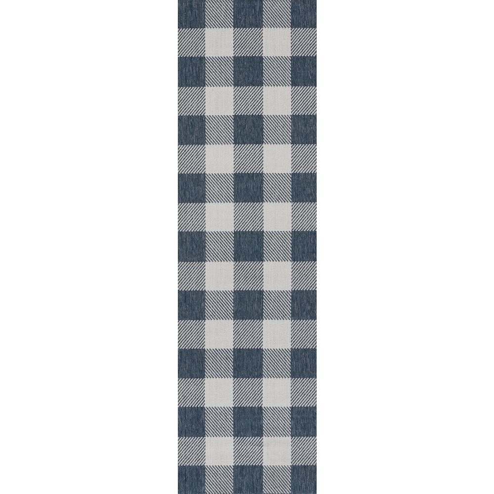 Modern Oval Area Rug, Denim, 2'3" X 4'6". Picture 5