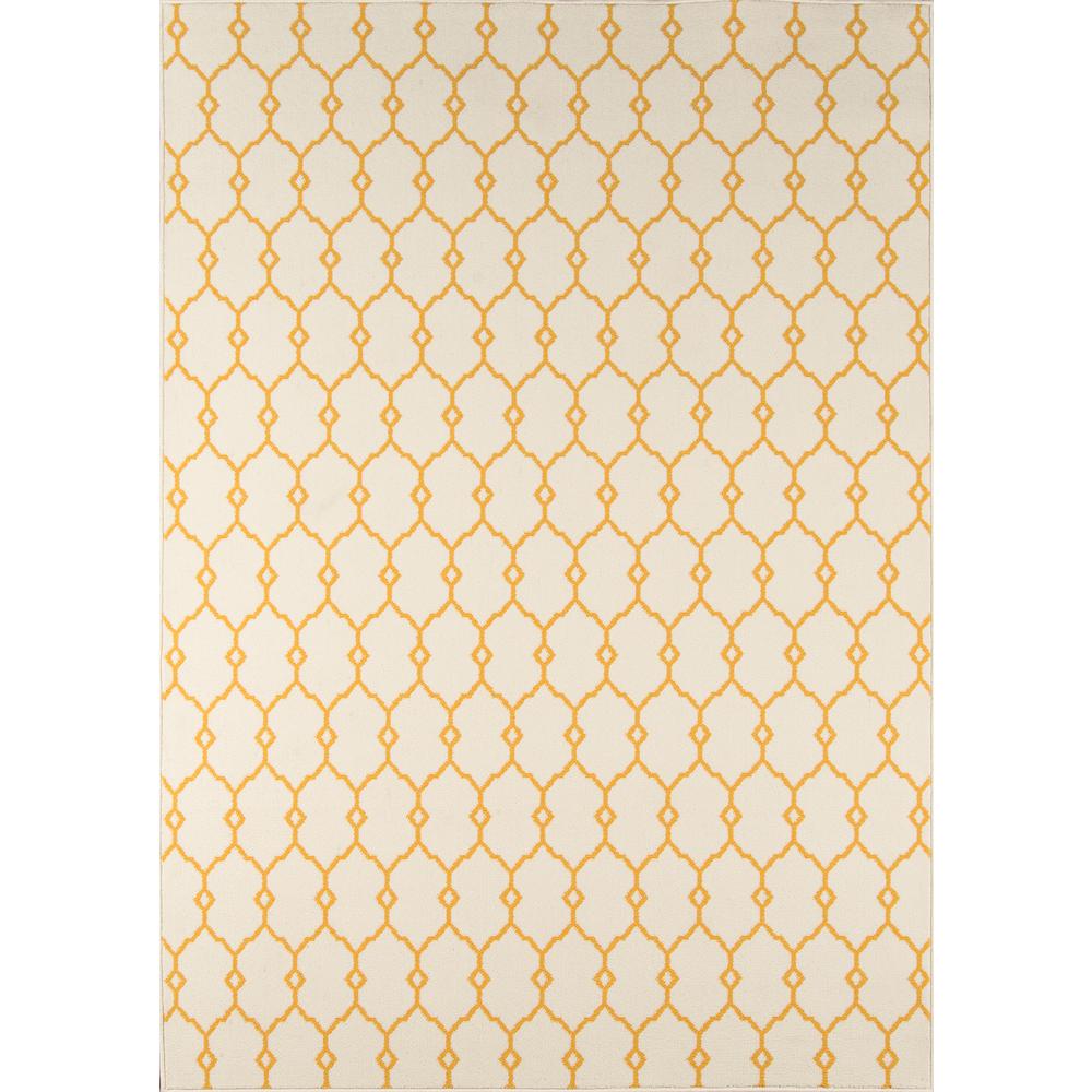Contemporary Rectangle Area Rug, Yellow, 2'3" X 4'6". Picture 1