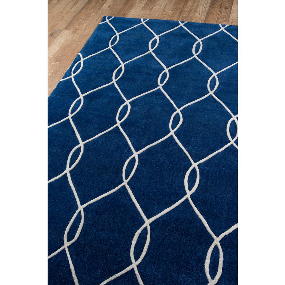 Contemporary Runner Area Rug, Navy, 2'3" X 8' Runner. Picture 2