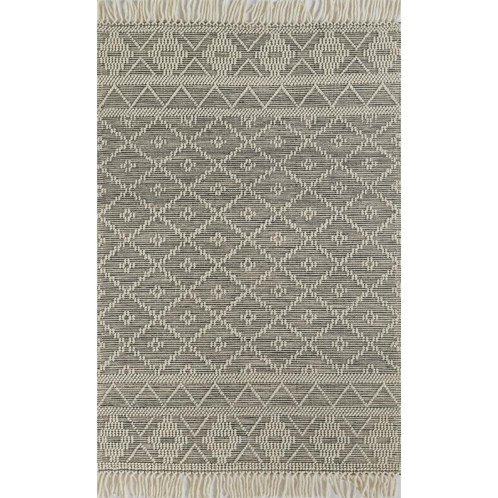 Contemporary Rectangle Area Rug, Charcoal, 2' X 3'. Picture 1