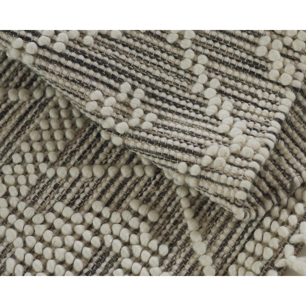 Contemporary Rectangle Area Rug, Charcoal, 2' X 3'. Picture 8