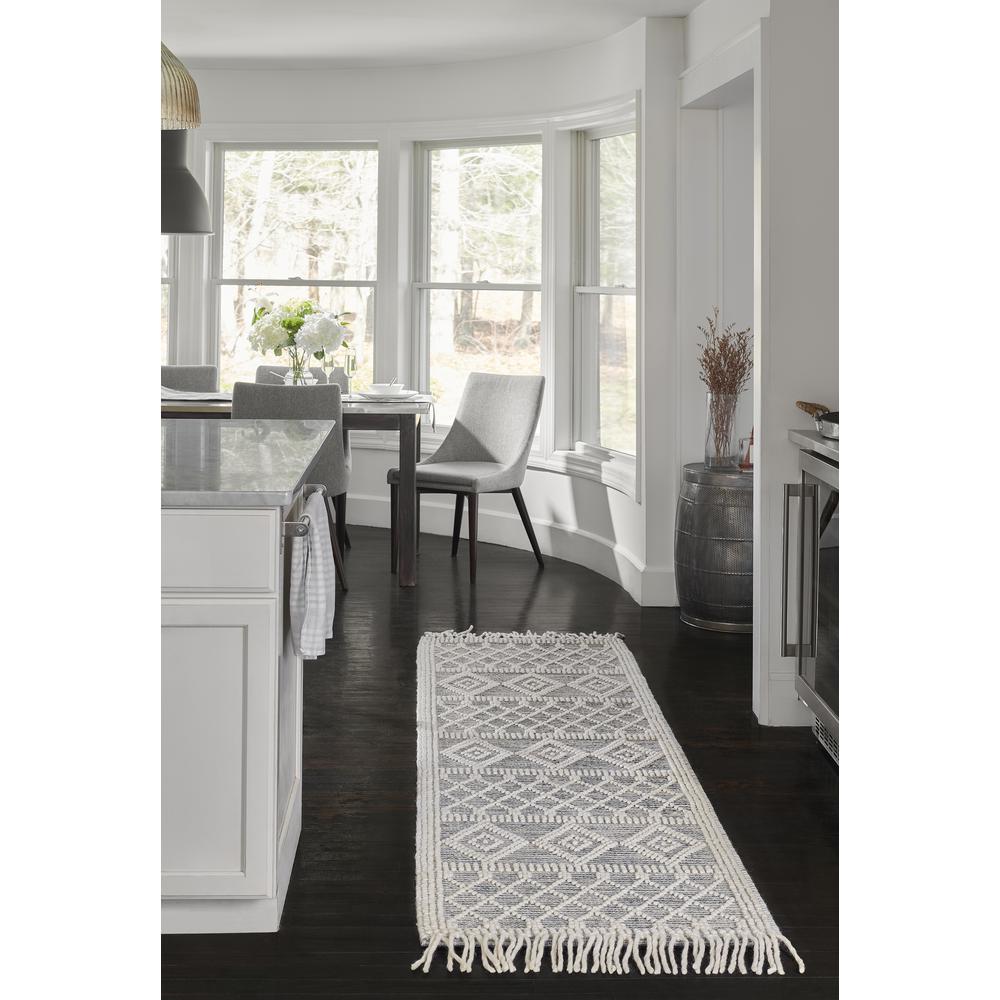 Contemporary Rectangle Area Rug, Blue, 2' X 3'. Picture 4
