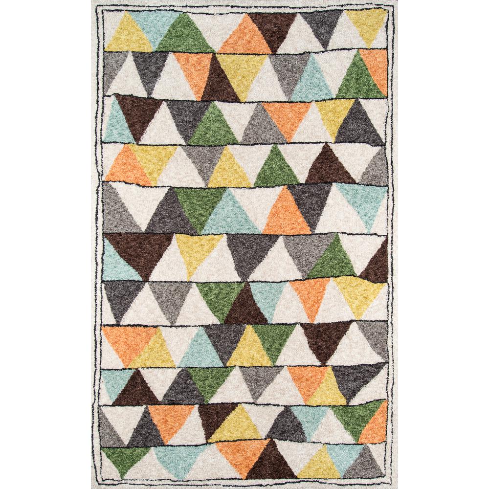 Modern Rectangle Area Rug, Multi, 3'6" X 5'6". Picture 1