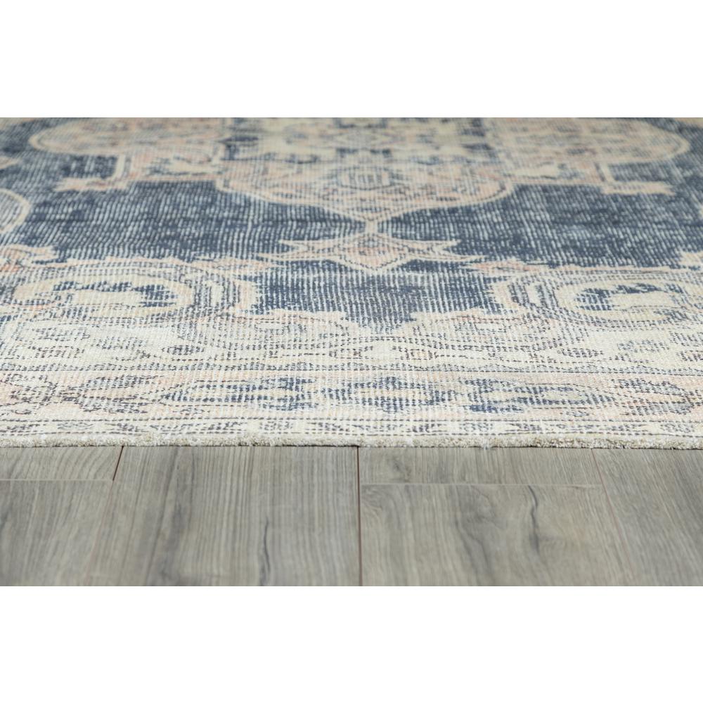 Traditional Runner Area Rug, Navy, 2'3" X 7'6" Runner. Picture 3